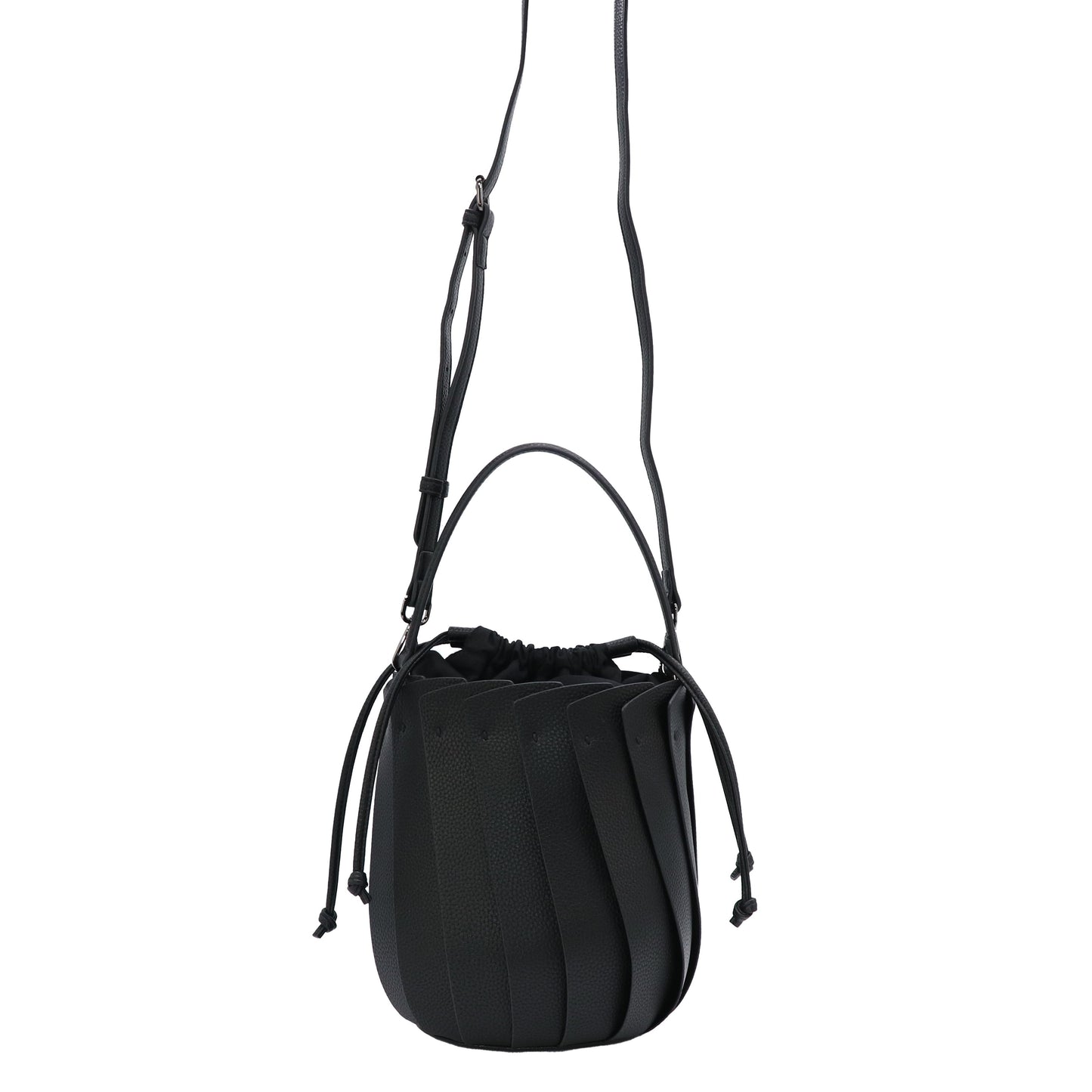 【ショップチャンネルOA商品】プリーツ バケツ型 2WAY ショルダーバッグ 巾着　17-1202